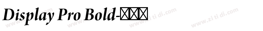 Display Pro Bold字体转换
